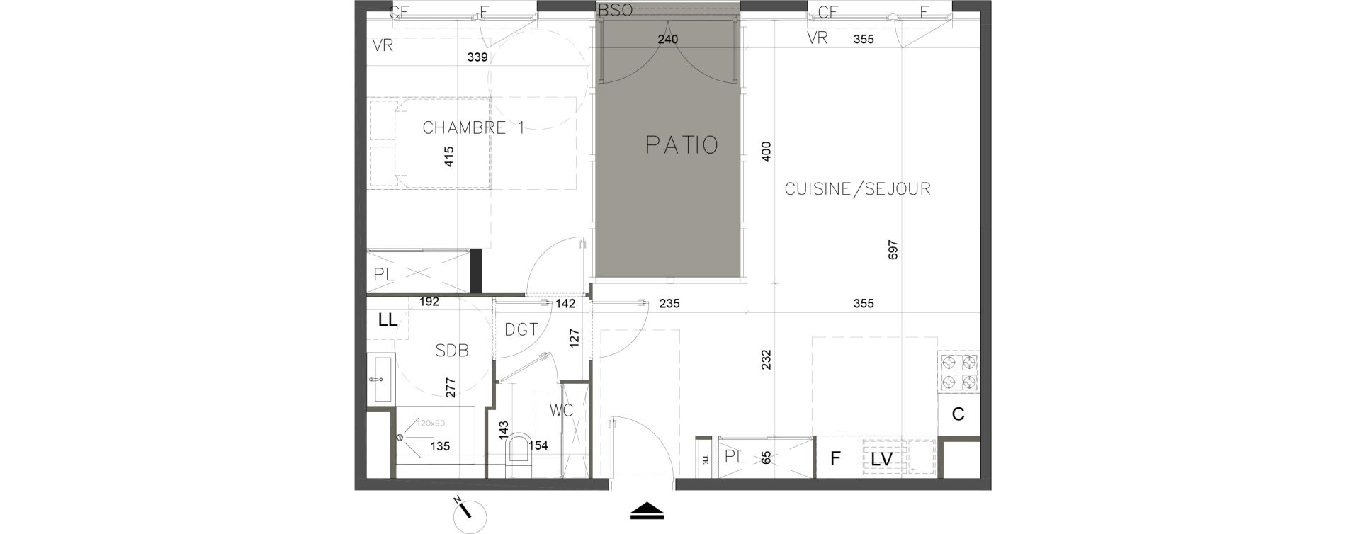 Appartement T2 de 62,30 m2 &agrave; Bourg-En-Bresse Centre