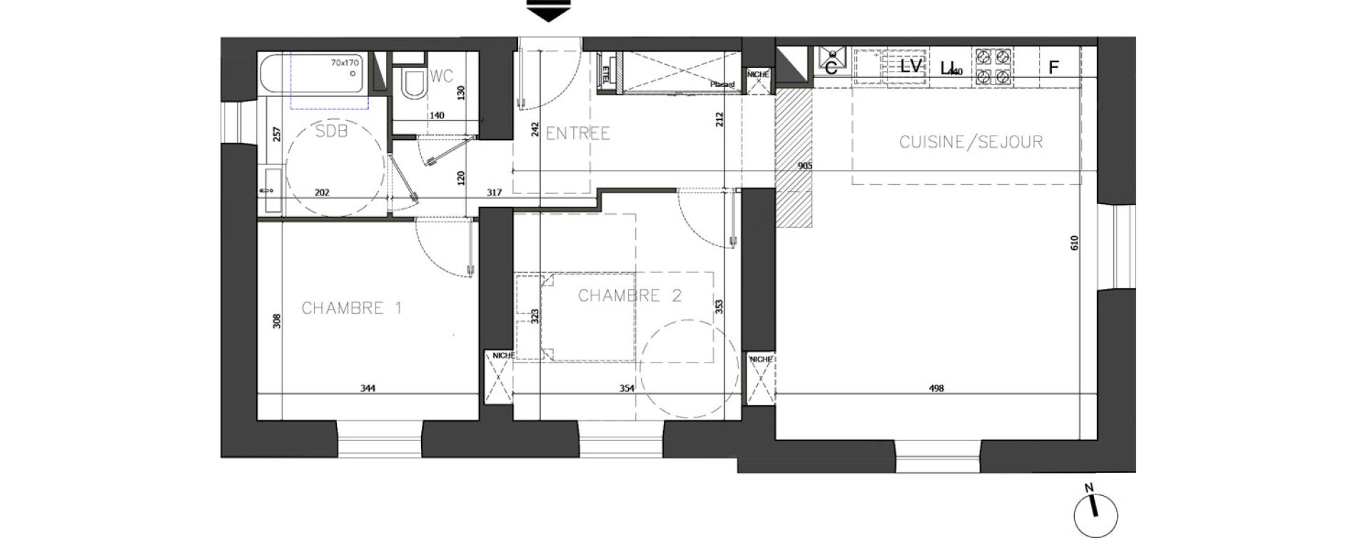 Appartement T3 de 71,00 m2 &agrave; Bourg-En-Bresse Centre