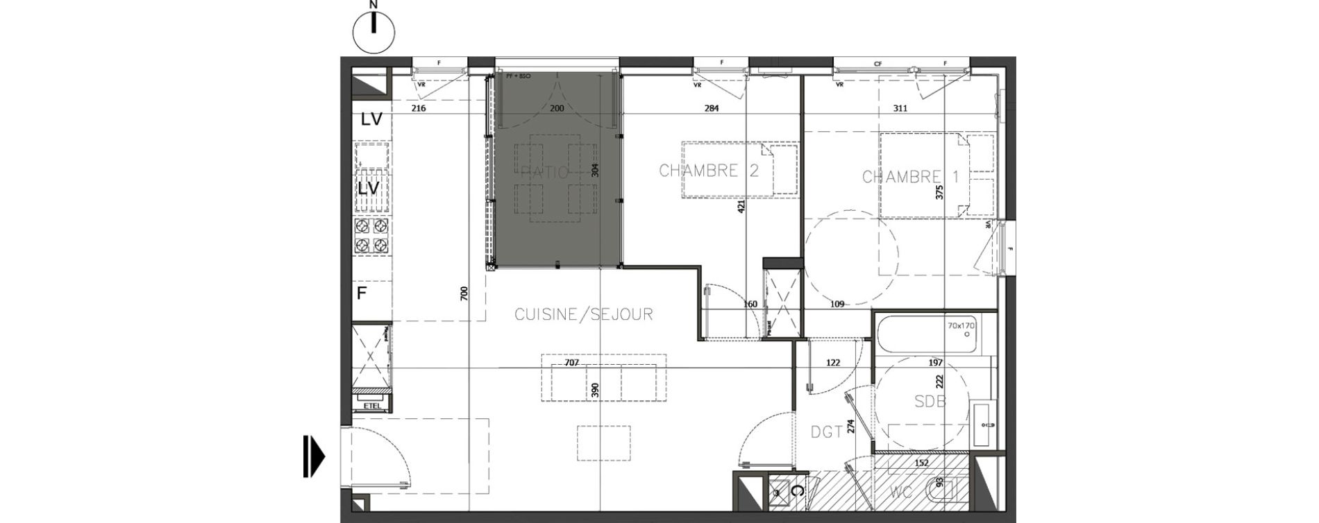 Appartement T3 de 69,20 m2 &agrave; Bourg-En-Bresse Centre