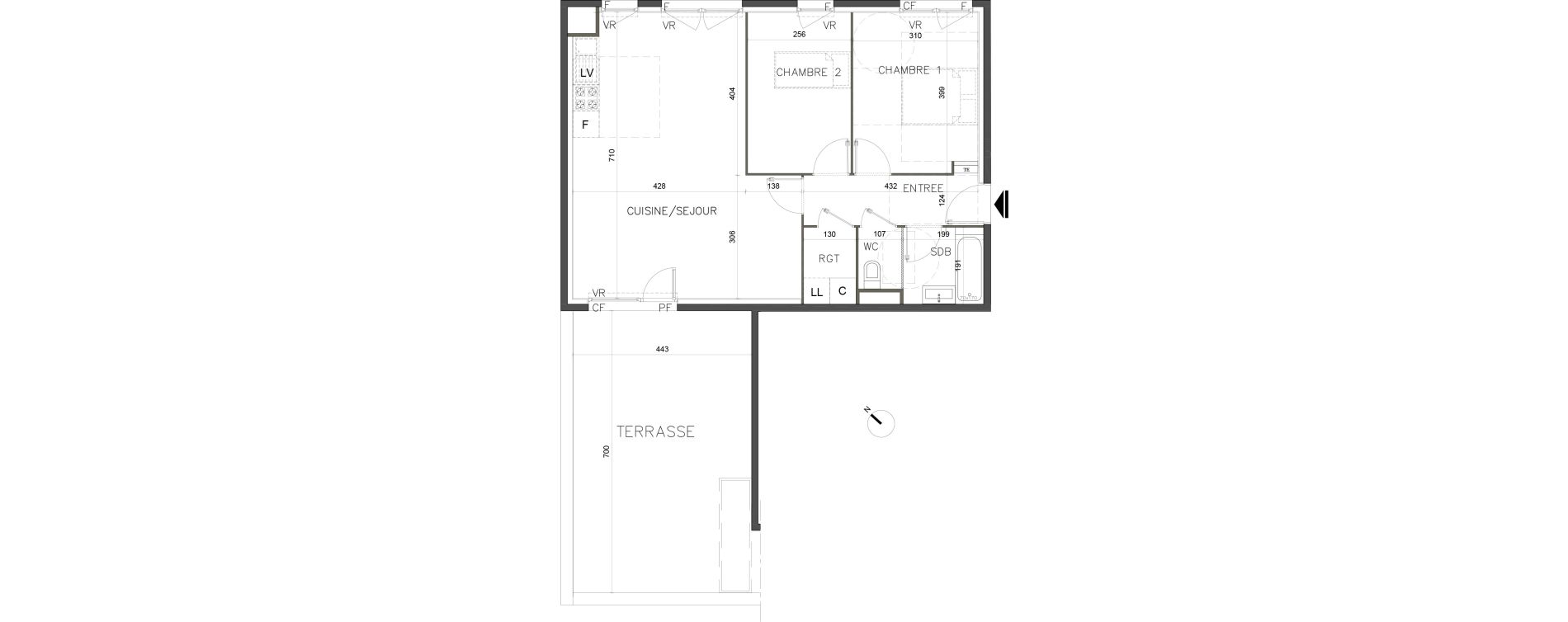 Appartement T3 de 70,00 m2 &agrave; Bourg-En-Bresse Centre