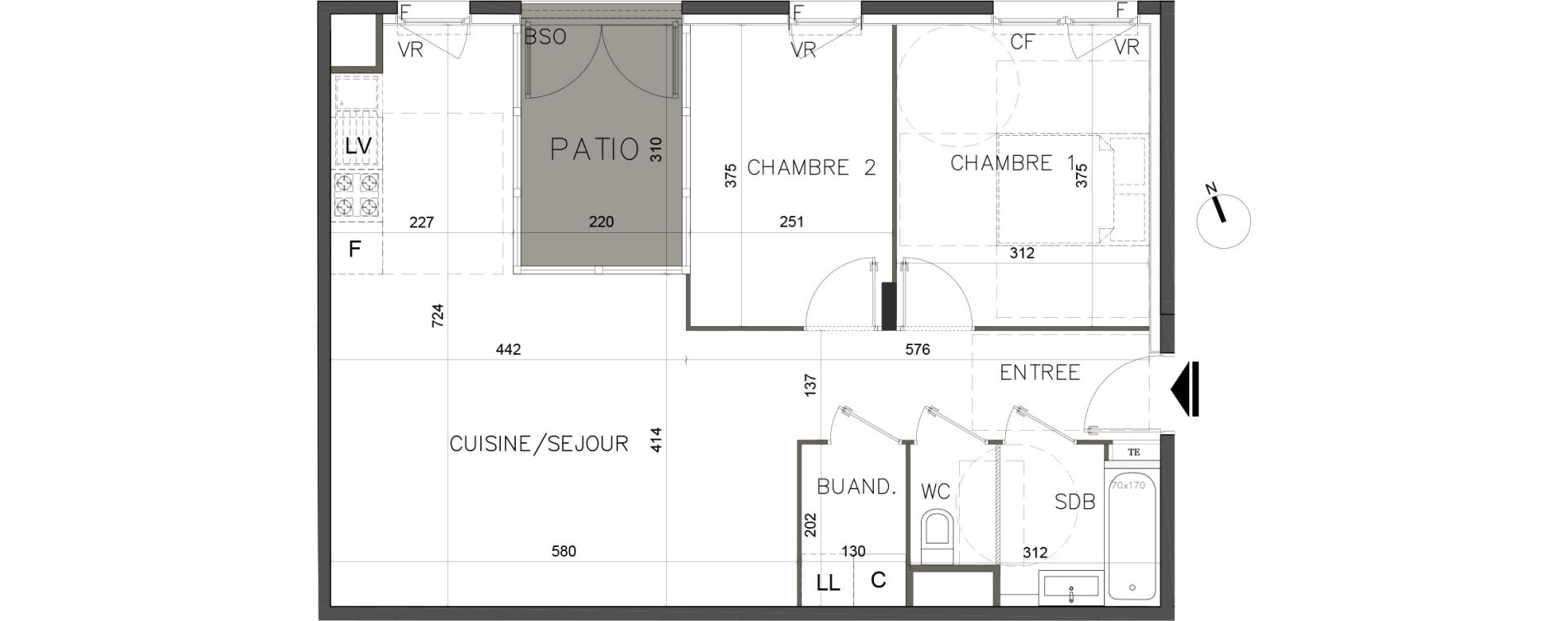 Appartement T3 de 70,90 m2 &agrave; Bourg-En-Bresse Centre