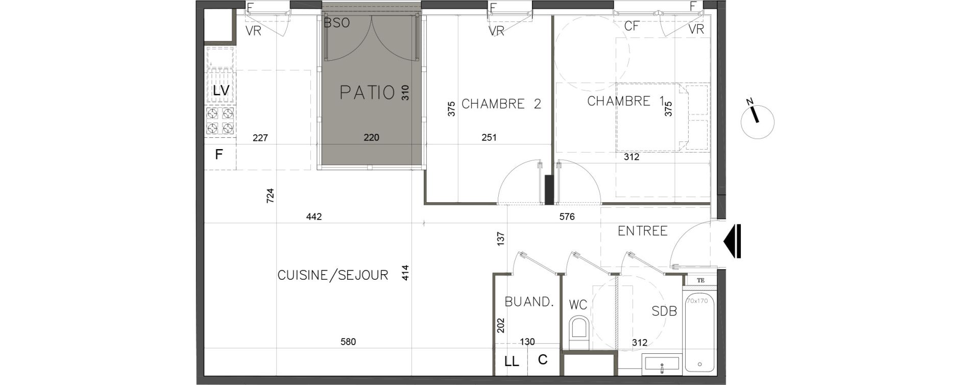 Appartement T3 de 70,90 m2 &agrave; Bourg-En-Bresse Centre
