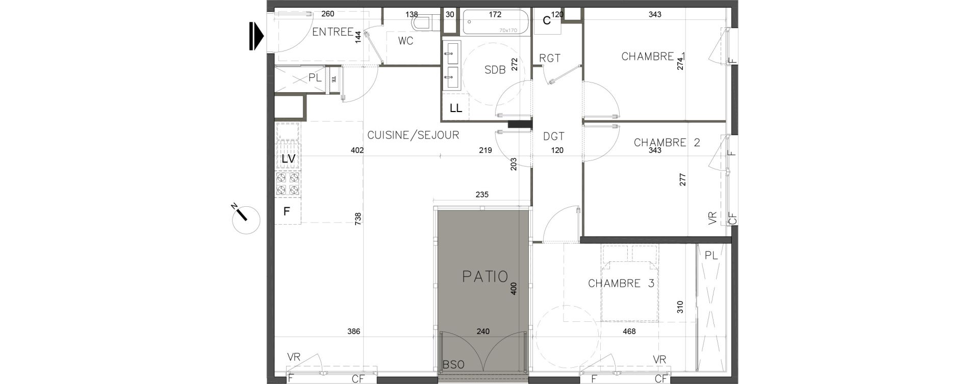 Appartement T4 de 92,30 m2 &agrave; Bourg-En-Bresse Centre