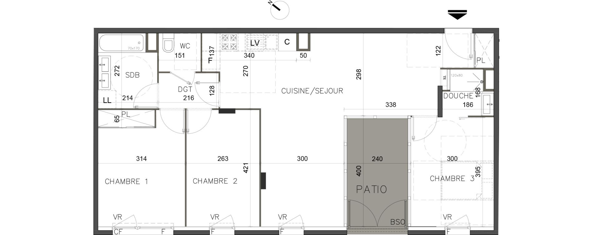 Appartement T4 de 95,70 m2 &agrave; Bourg-En-Bresse Centre