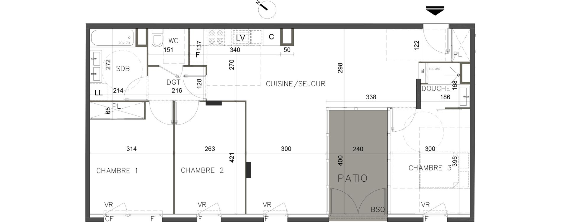 Appartement T4 de 95,70 m2 &agrave; Bourg-En-Bresse Centre