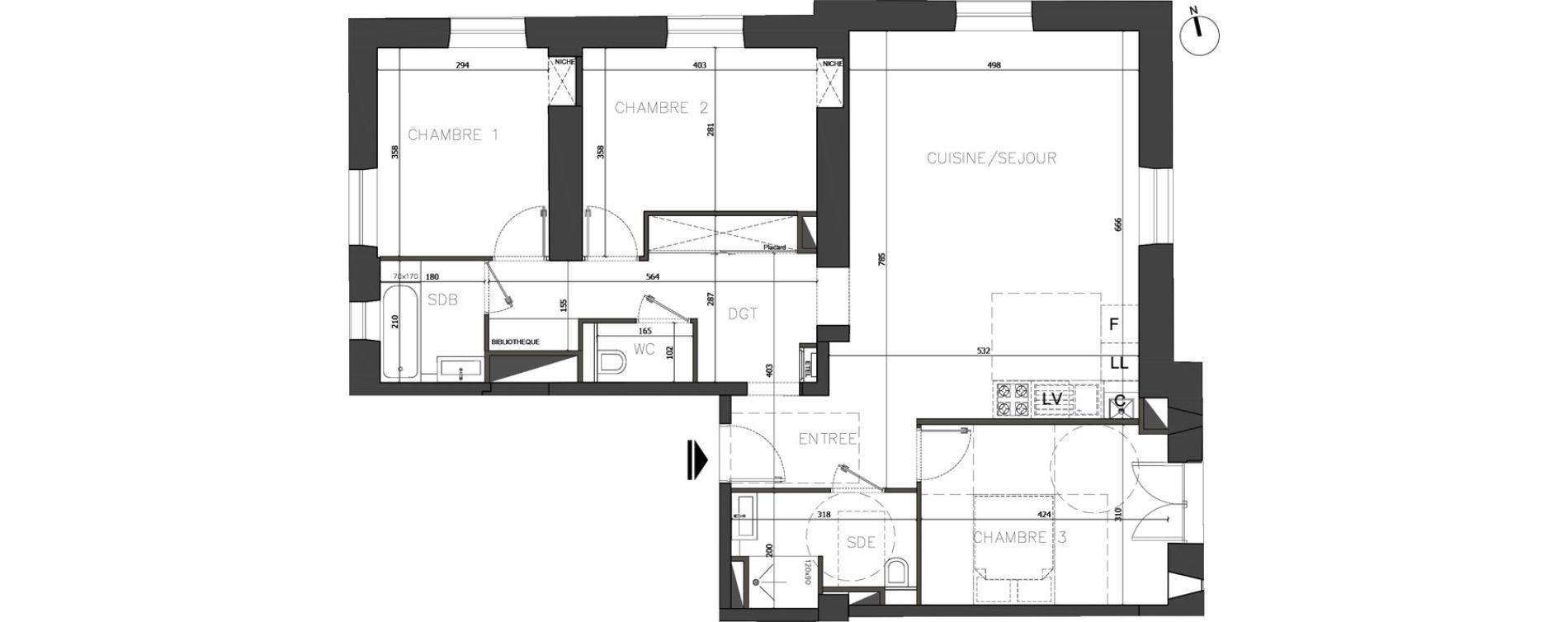 Appartement T4 de 96,90 m2 &agrave; Bourg-En-Bresse Centre