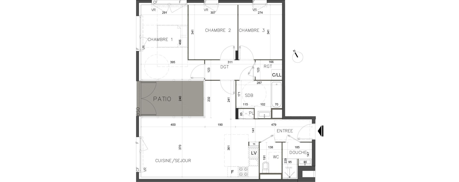 Appartement T4 de 97,20 m2 &agrave; Bourg-En-Bresse Centre