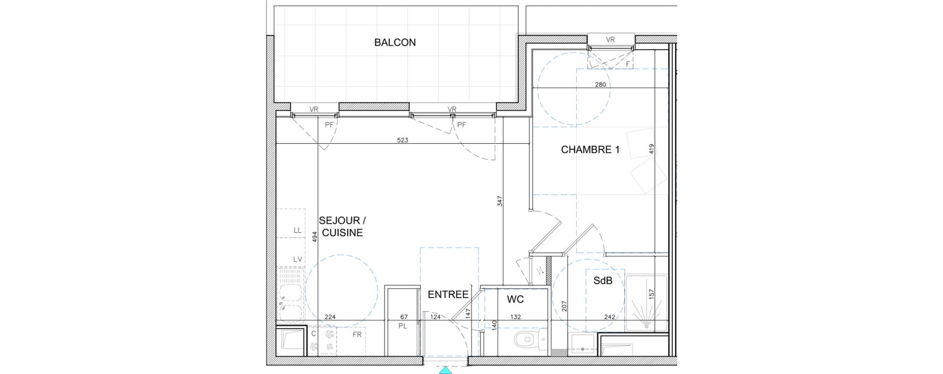 Appartement T2 de 41,63 m2 &agrave; Bourg-En-Bresse Citadelle - gare