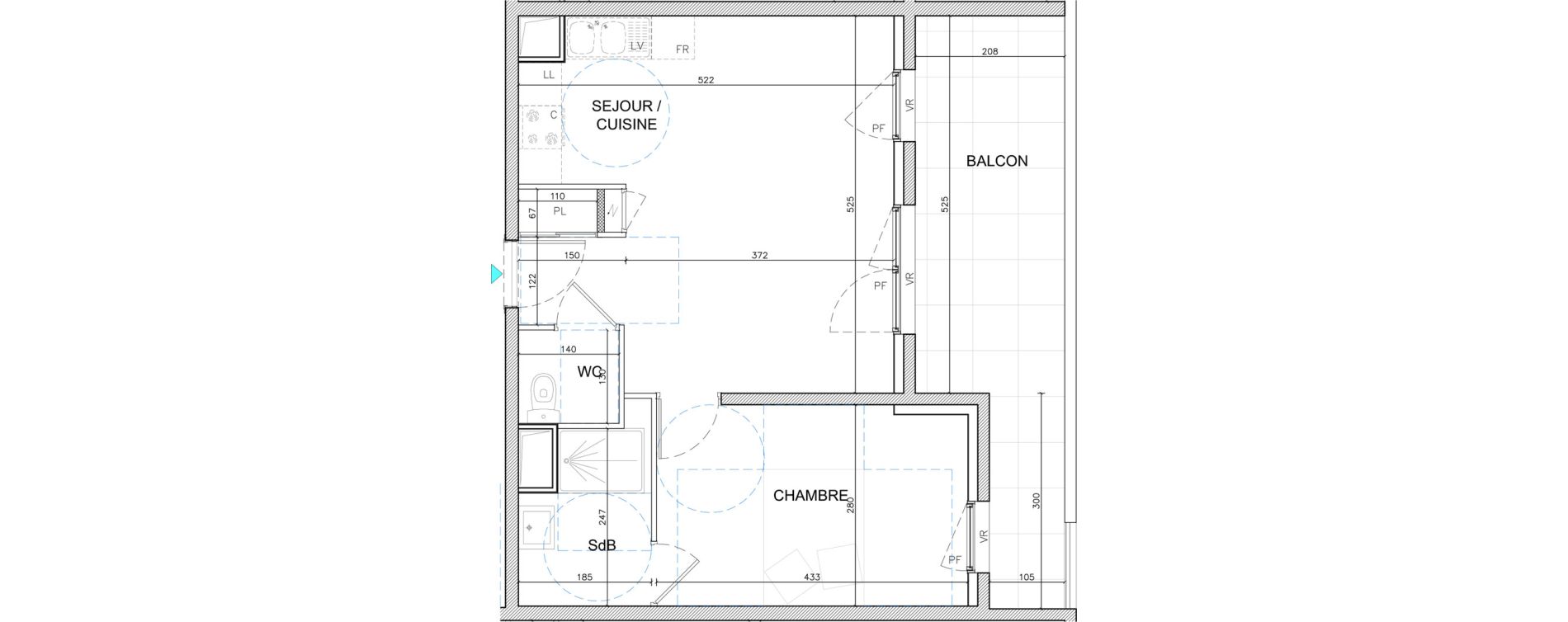 Appartement T2 de 43,24 m2 &agrave; Bourg-En-Bresse Citadelle - gare