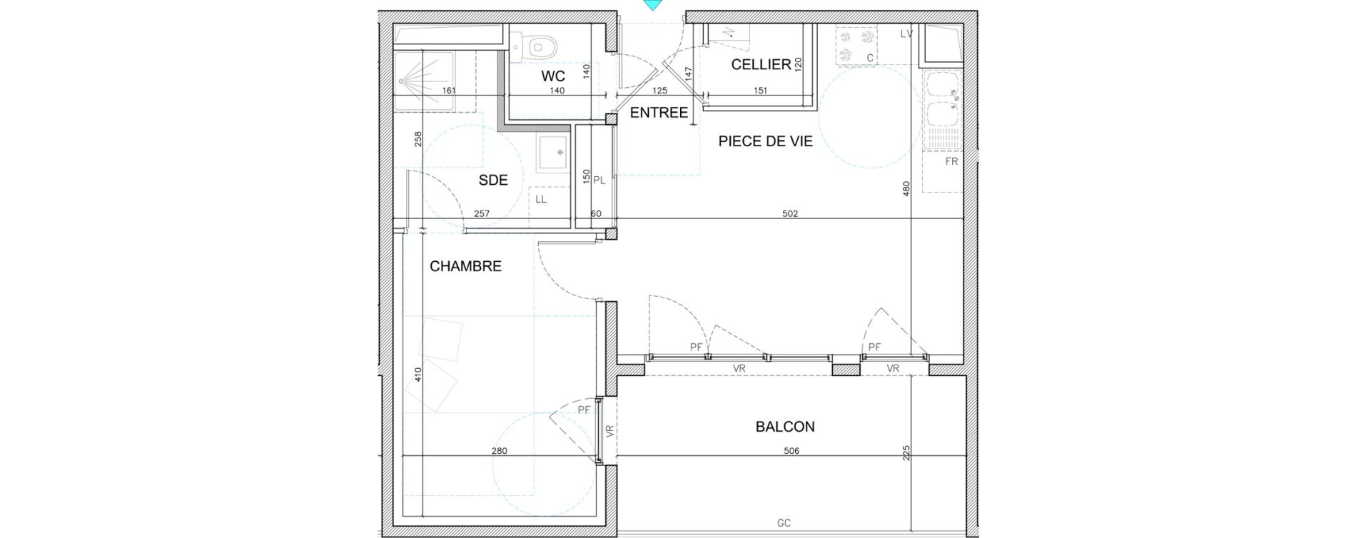 Appartement T2 de 43,32 m2 &agrave; Bourg-En-Bresse Citadelle - gare