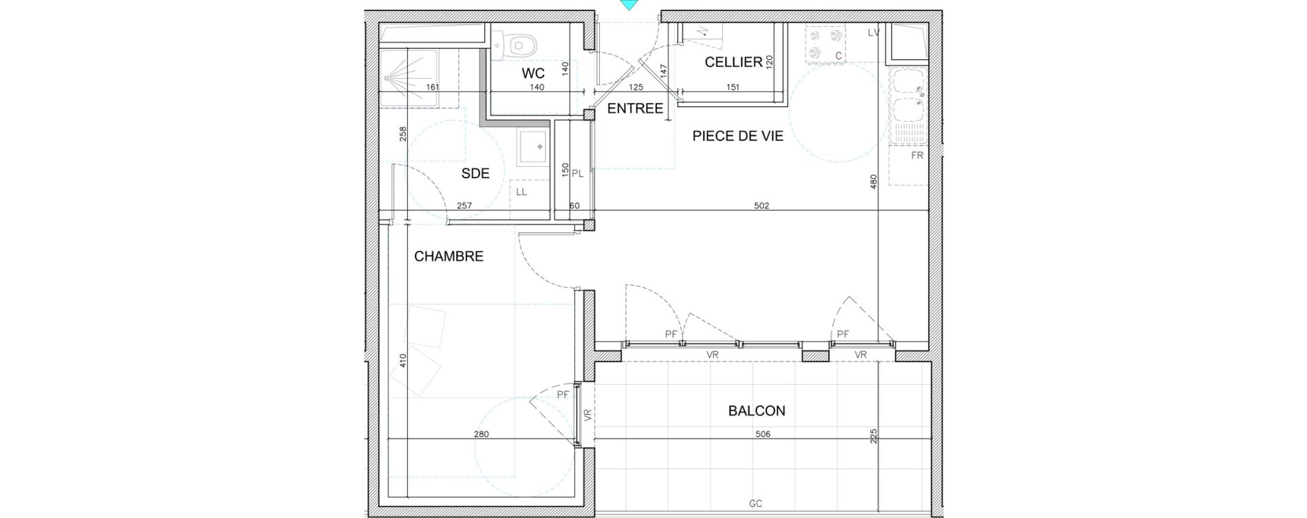 Appartement T2 de 43,32 m2 &agrave; Bourg-En-Bresse Citadelle - gare