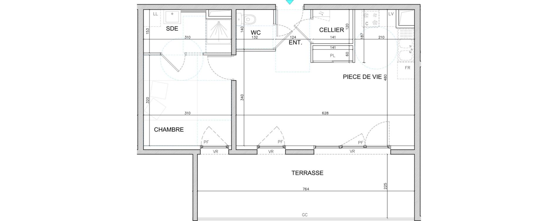 Appartement T2 de 43,64 m2 &agrave; Bourg-En-Bresse Citadelle - gare