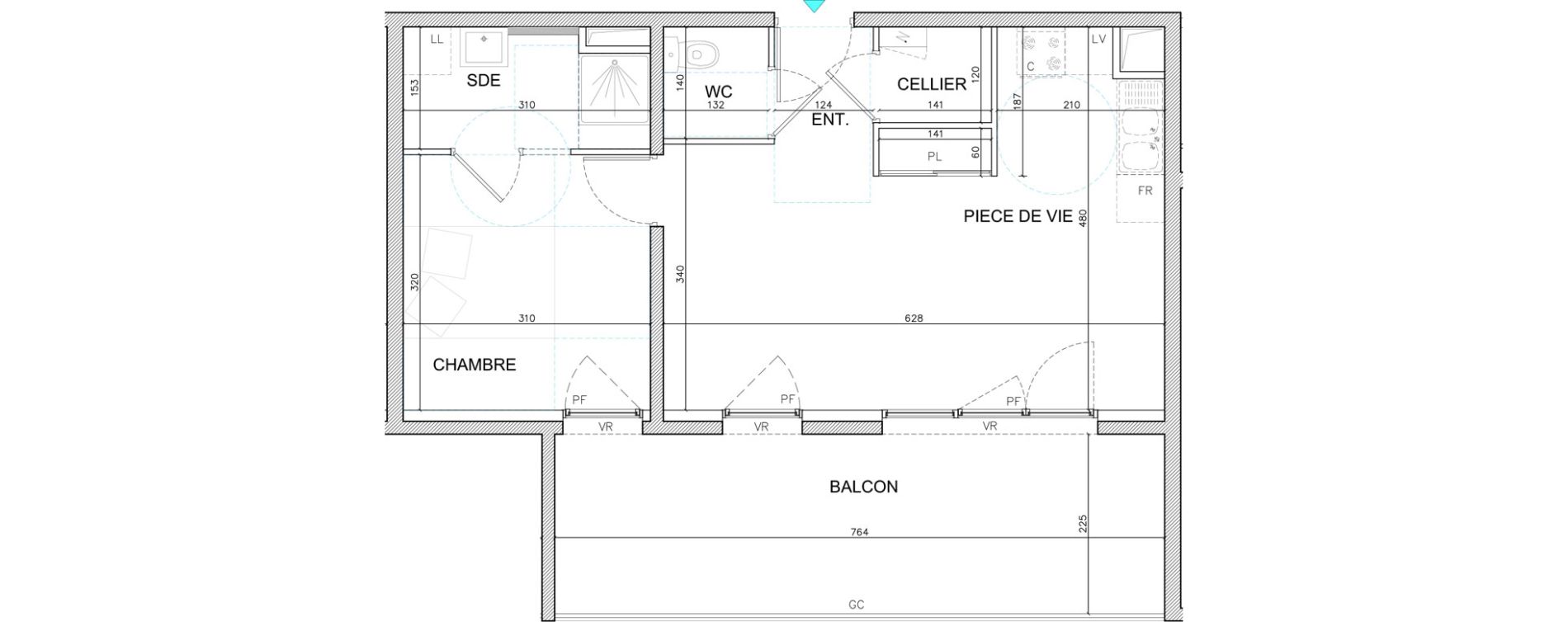 Appartement T2 de 43,64 m2 &agrave; Bourg-En-Bresse Citadelle - gare