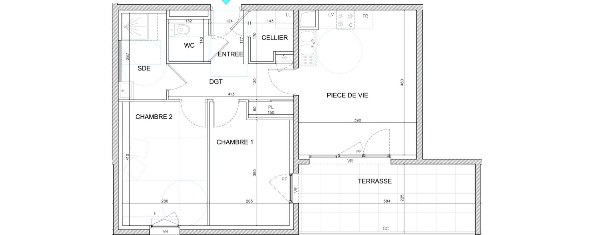 Appartement T3 de 57,40 m2 &agrave; Bourg-En-Bresse Citadelle - gare