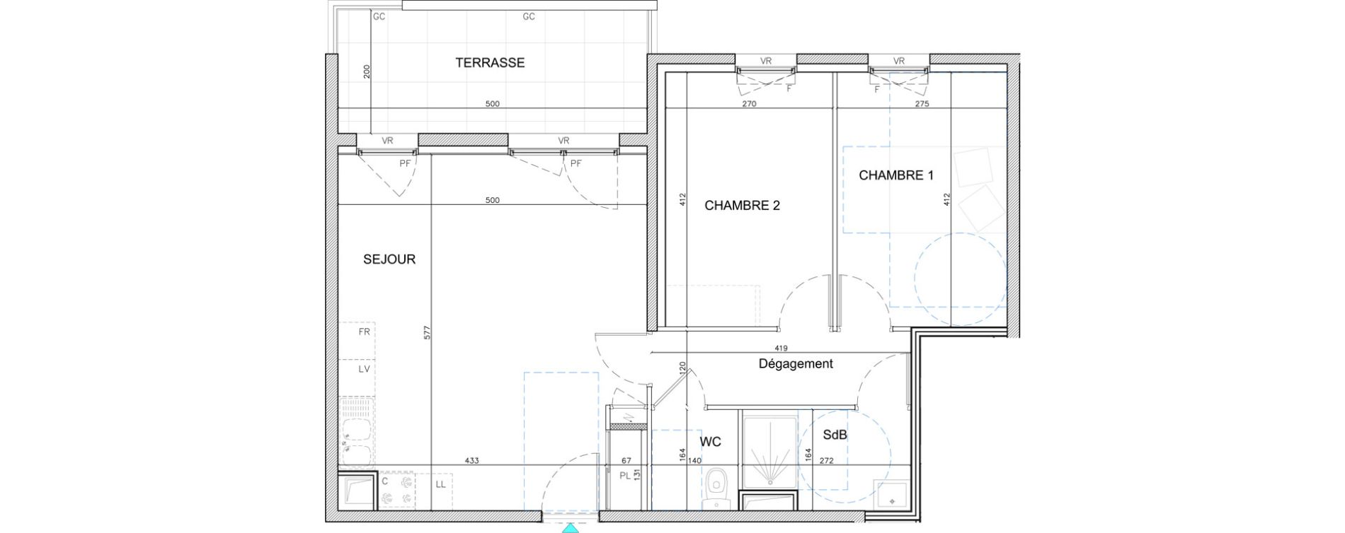 Appartement T3 de 62,09 m2 &agrave; Bourg-En-Bresse Citadelle - gare