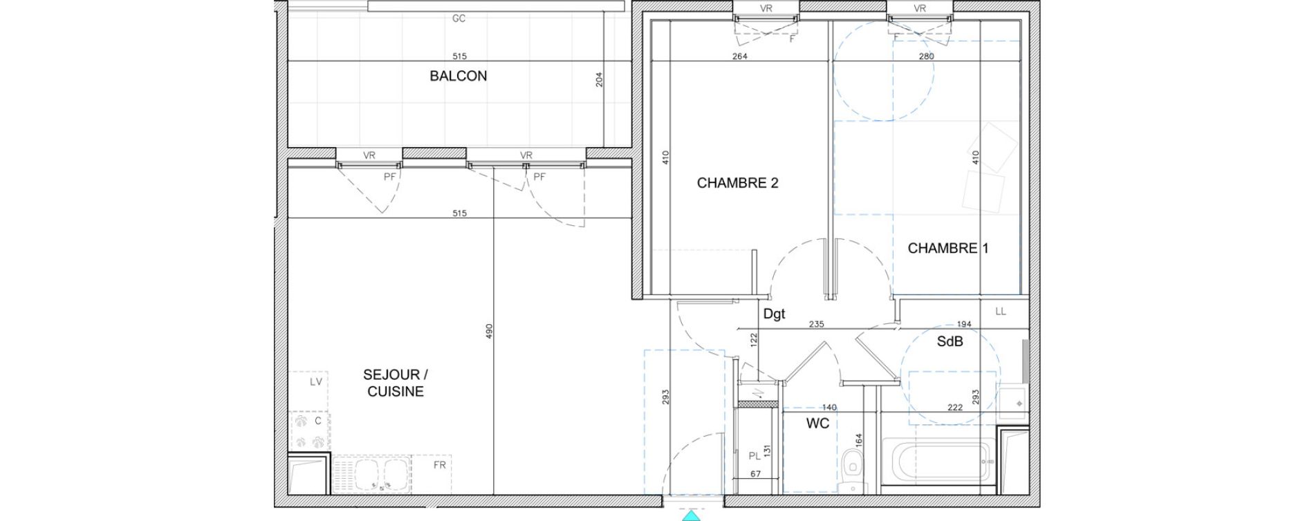 Appartement T3 de 62,93 m2 &agrave; Bourg-En-Bresse Citadelle - gare