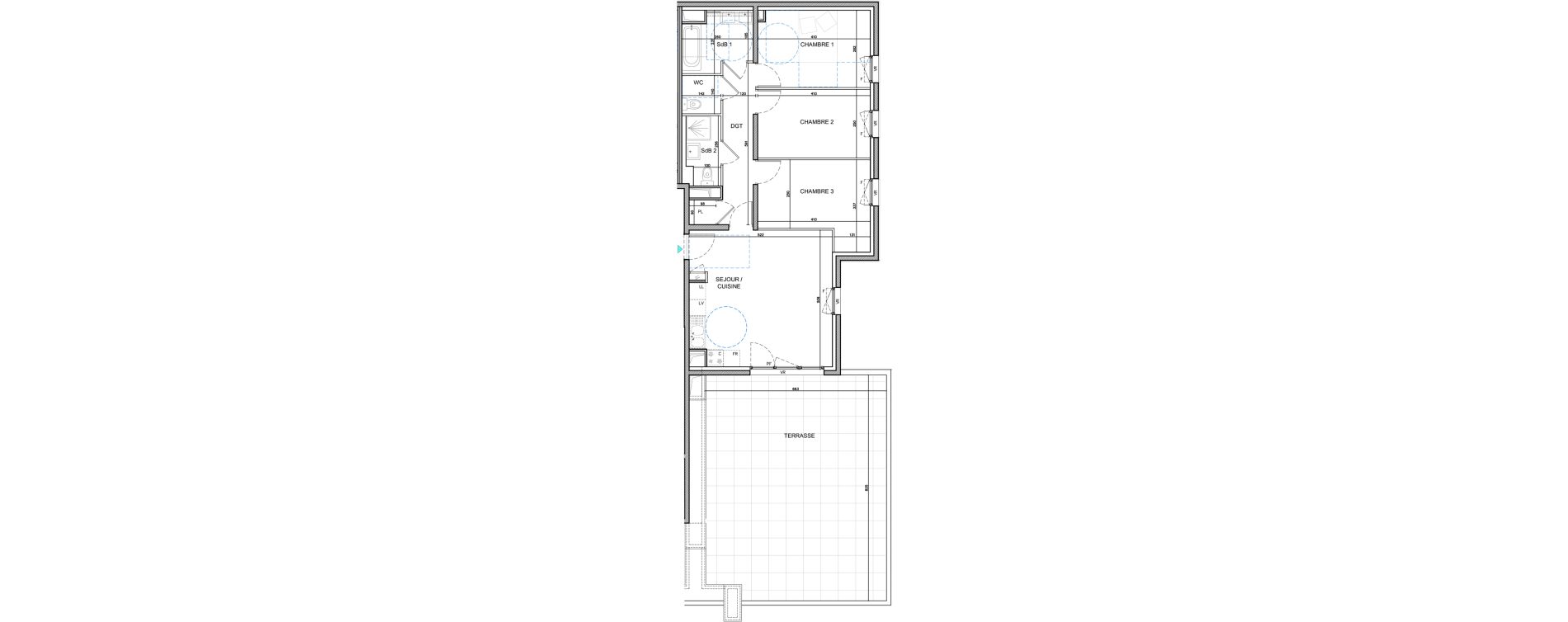 Appartement T4 de 76,85 m2 &agrave; Bourg-En-Bresse Citadelle - gare