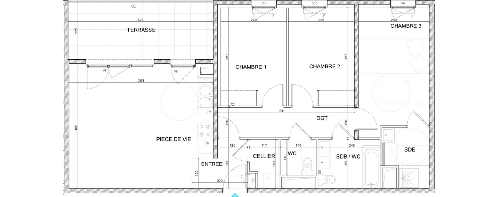 Appartement T4 de 82,20 m2 &agrave; Bourg-En-Bresse Citadelle - gare