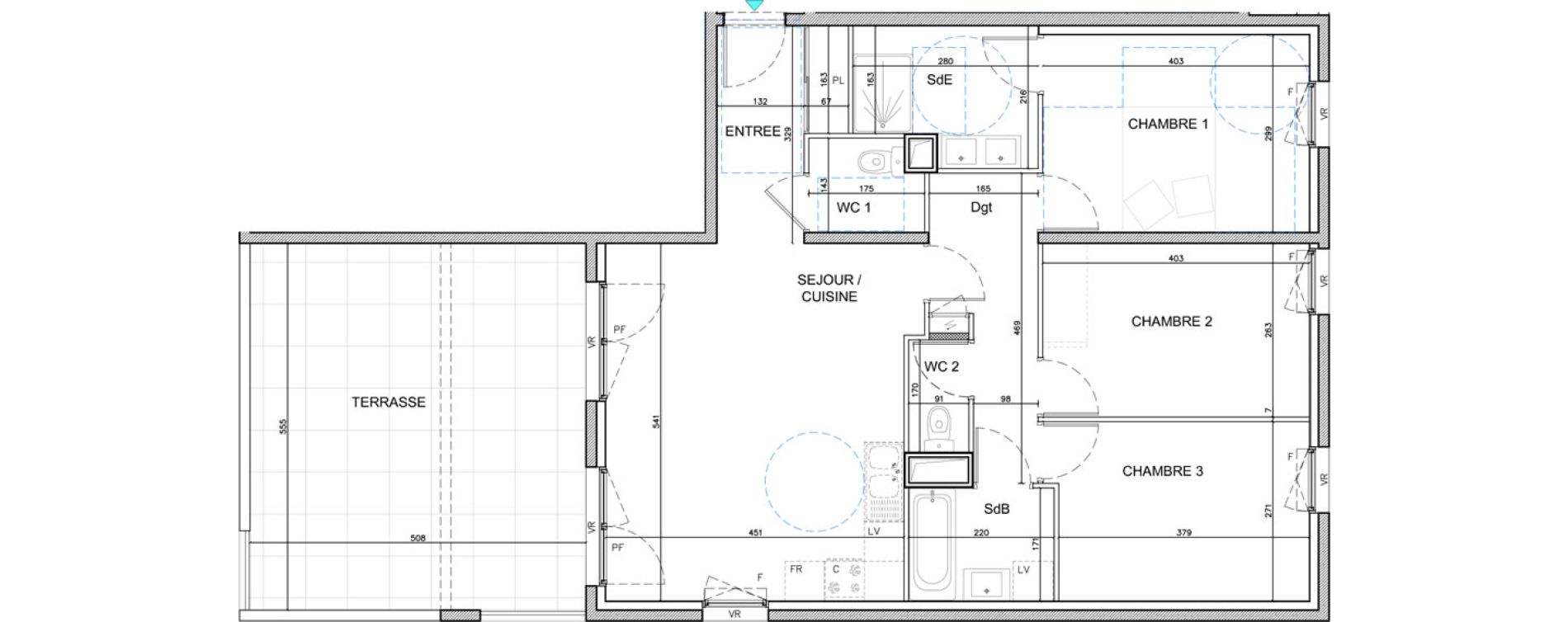 Appartement T4 de 82,64 m2 &agrave; Bourg-En-Bresse Citadelle - gare