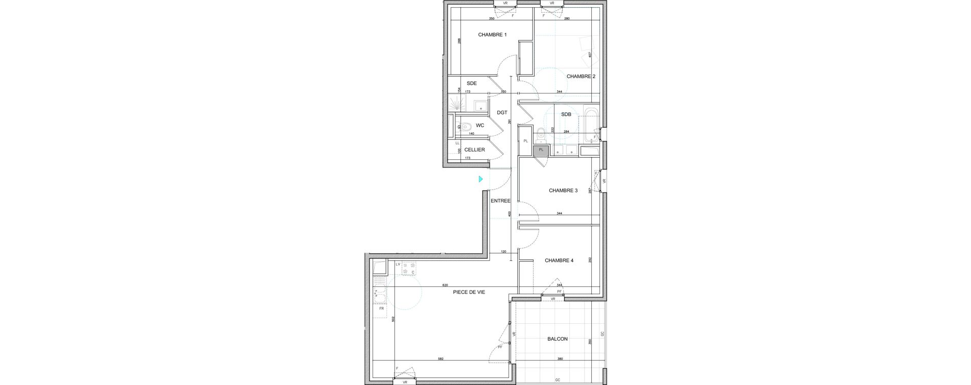 Appartement T5 de 93,65 m2 &agrave; Bourg-En-Bresse Citadelle - gare