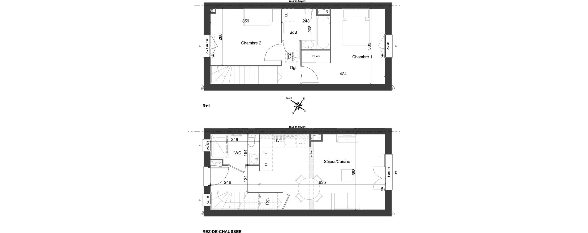Maison T3 de 60,85 m2 &agrave; Bourg-En-Bresse Centre