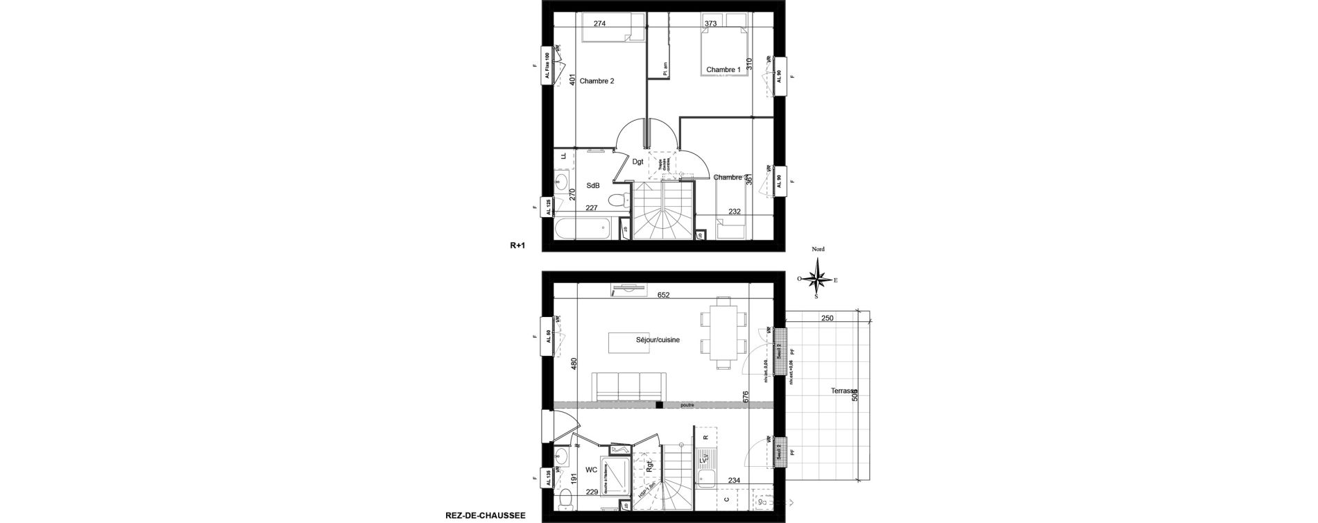 Maison T4 de 80,71 m2 &agrave; Bourg-En-Bresse Centre