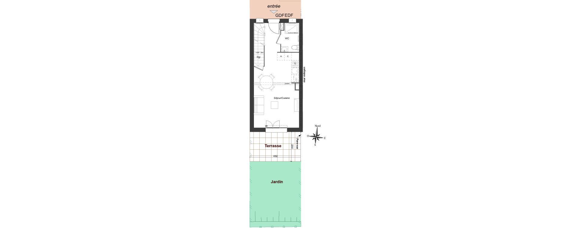 Maison T3 de 60,85 m2 &agrave; Bourg-En-Bresse Centre