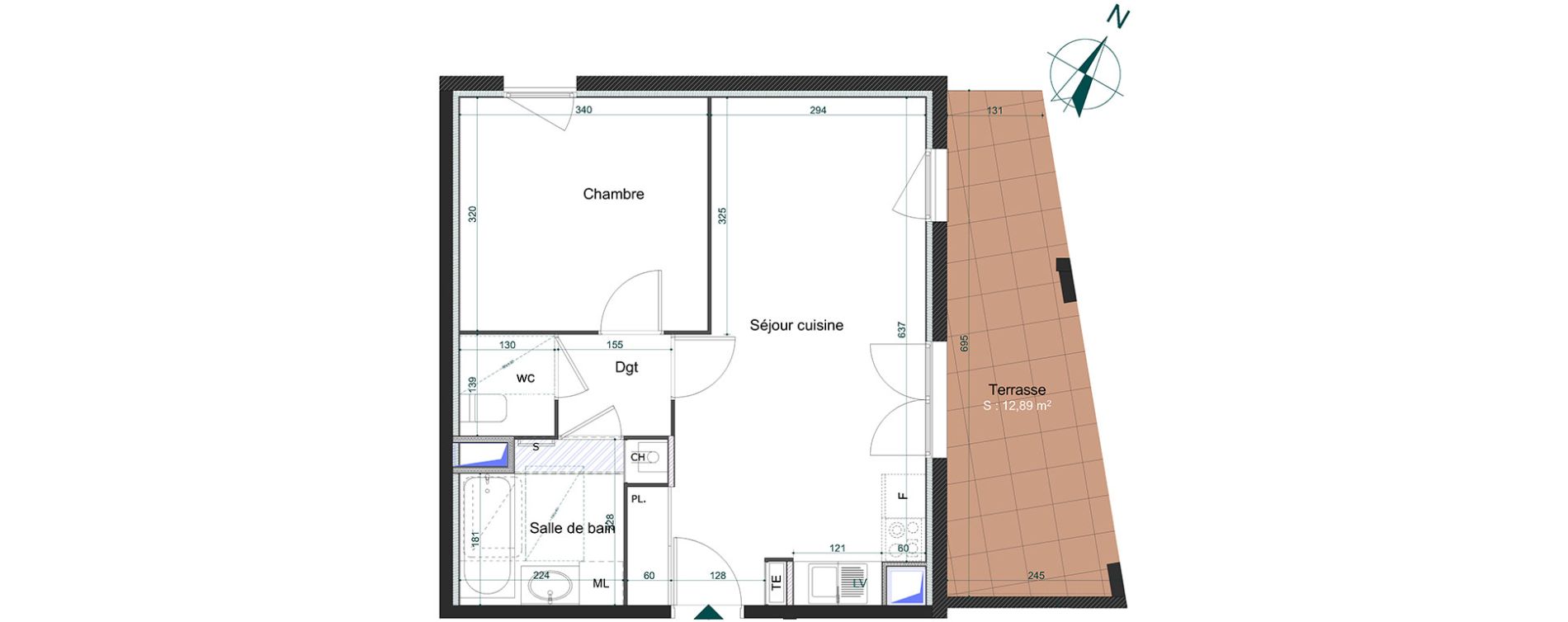 Appartement T2 de 42,78 m2 &agrave; Bourg-En-Bresse Centre