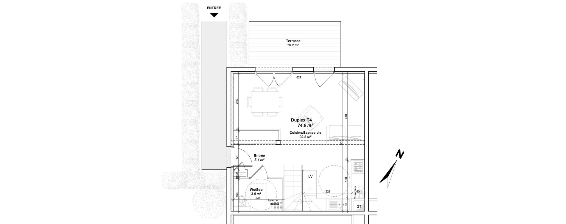 Duplex T4 de 74,00 m2 &agrave; Bourg-En-Bresse Centre