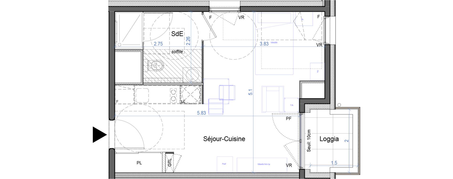 Appartement T1 de 28,88 m2 &agrave; Bourg-En-Bresse Croix blanche - sardi&egrave;res - baudi&egrave;res