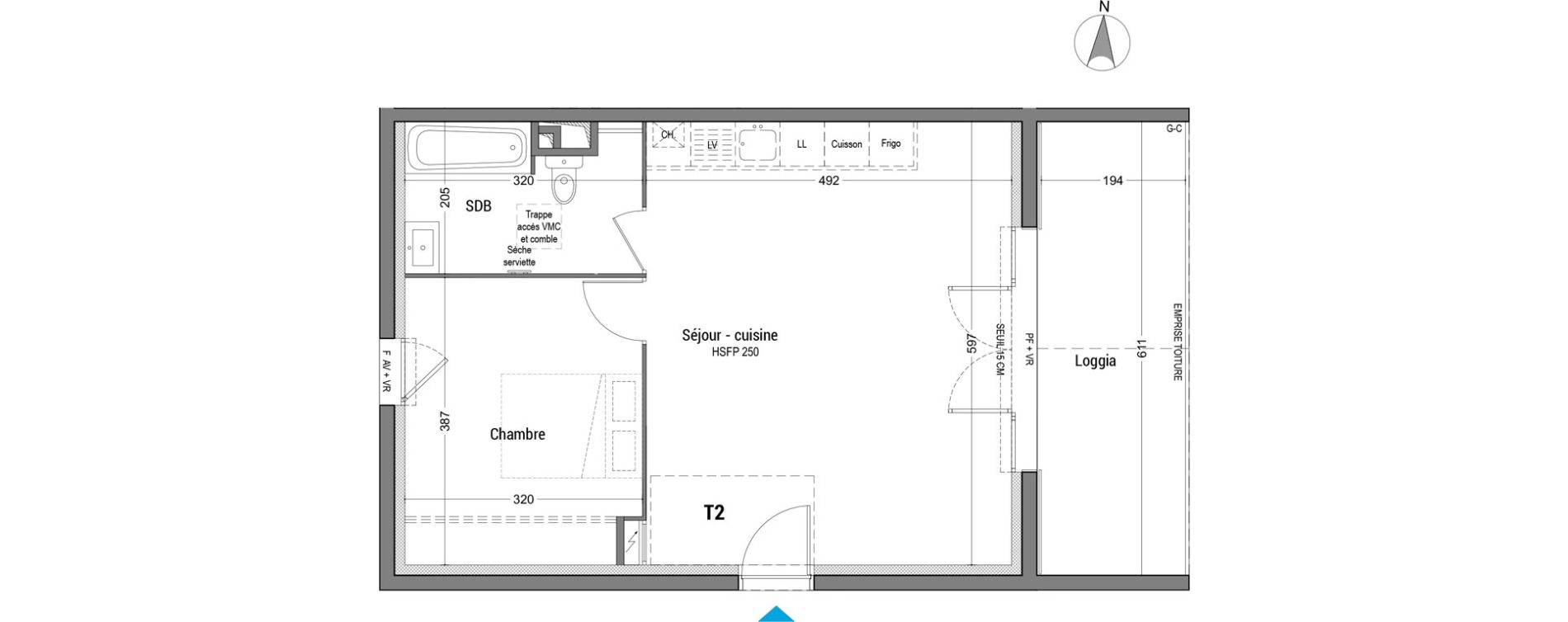 Appartement T2 de 47,60 m2 &agrave; Bourg-En-Bresse Granges bardes-alagnier