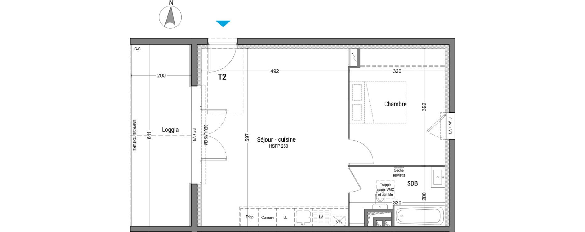 Appartement T2 de 47,45 m2 &agrave; Bourg-En-Bresse Granges bardes-alagnier