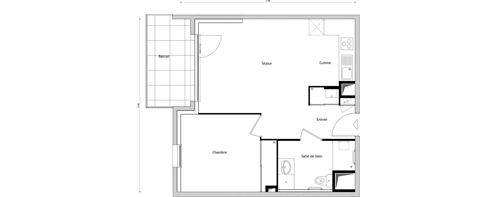 Appartement T2 de 43,30 m2 &agrave; Cessy Centre
