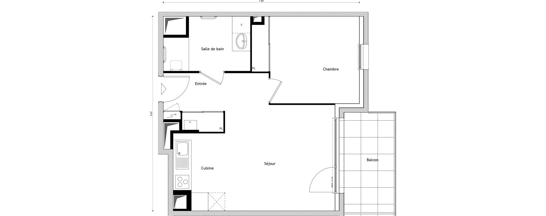 Appartement T2 de 41,95 m2 &agrave; Cessy Centre