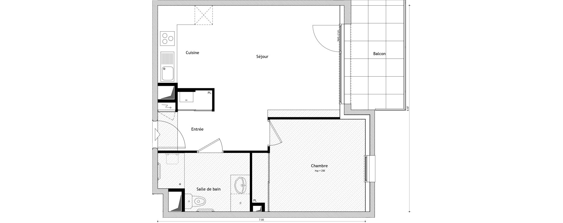 Appartement T2 de 43,17 m2 &agrave; Cessy Centre