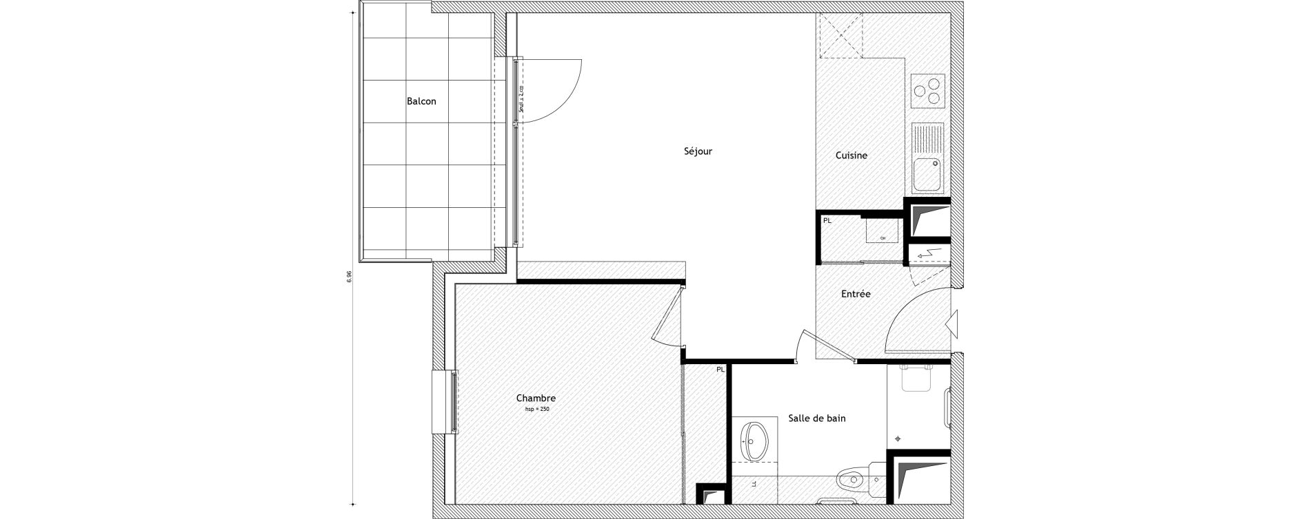 Appartement T2 de 43,08 m2 &agrave; Cessy Centre