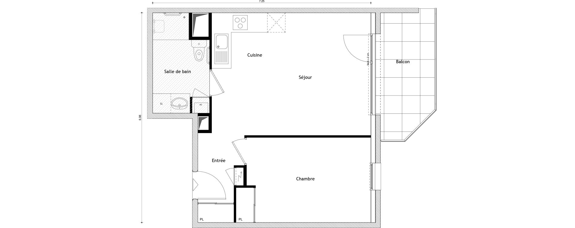 Appartement T2 de 43,20 m2 &agrave; Cessy Centre