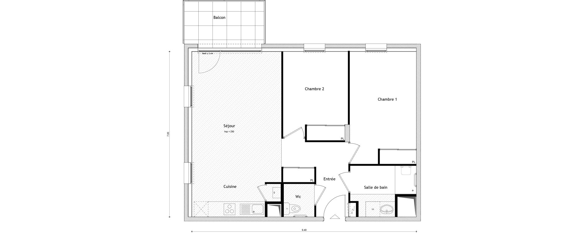 Appartement T3 de 63,10 m2 &agrave; Cessy Centre