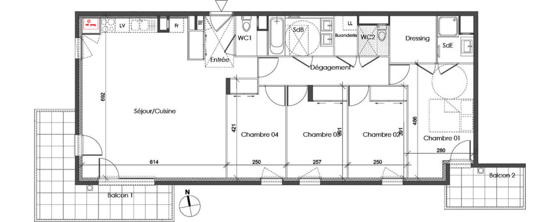 Appartement T5 de 109,40 m2 &agrave; Collonges Centre