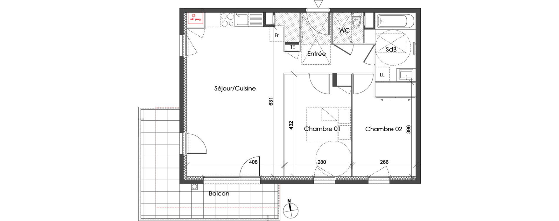 Appartement T3 de 64,59 m2 &agrave; Collonges Centre