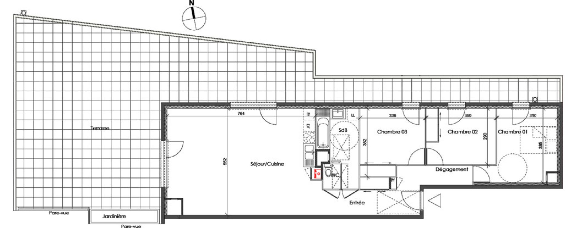 Appartement T4 de 95,18 m2 &agrave; Collonges Centre