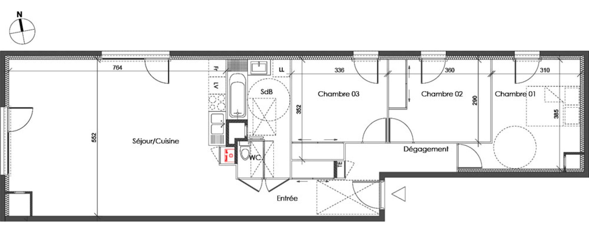 Appartement T4 de 95,18 m2 &agrave; Collonges Centre