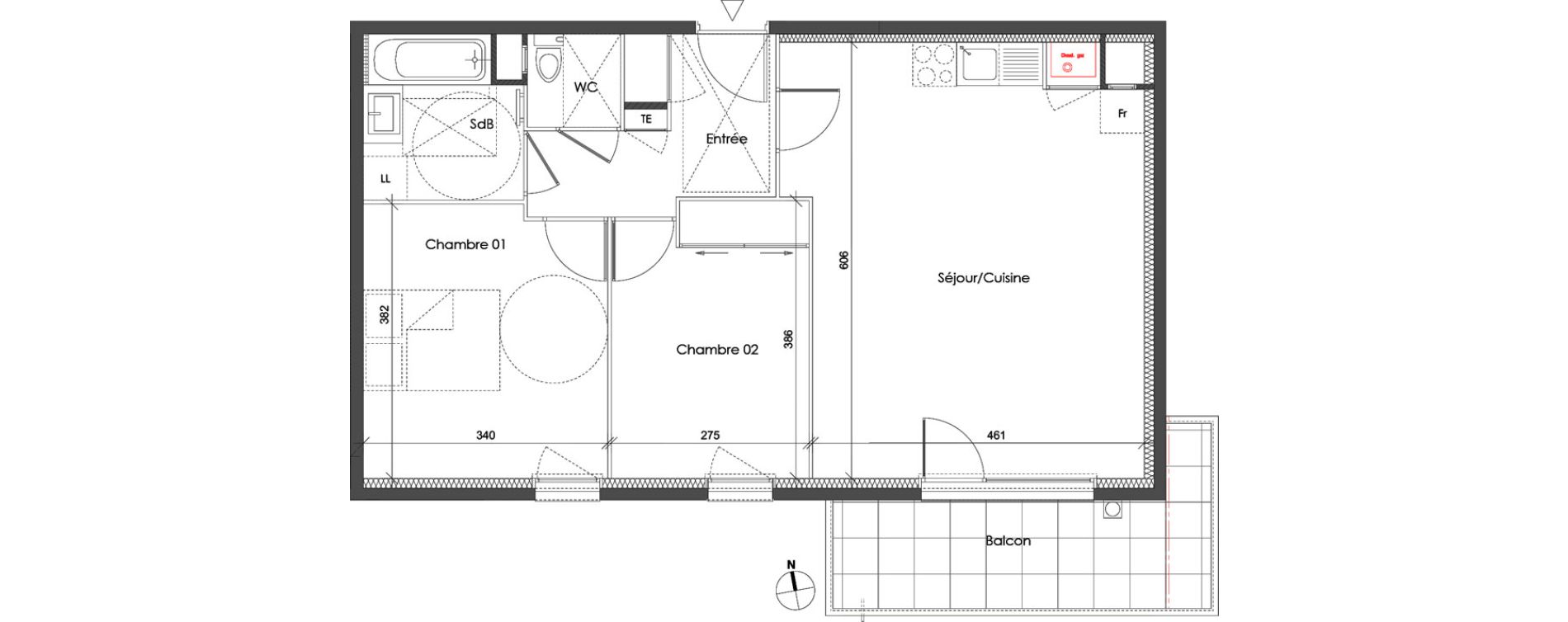 Appartement T3 de 64,43 m2 &agrave; Collonges Centre