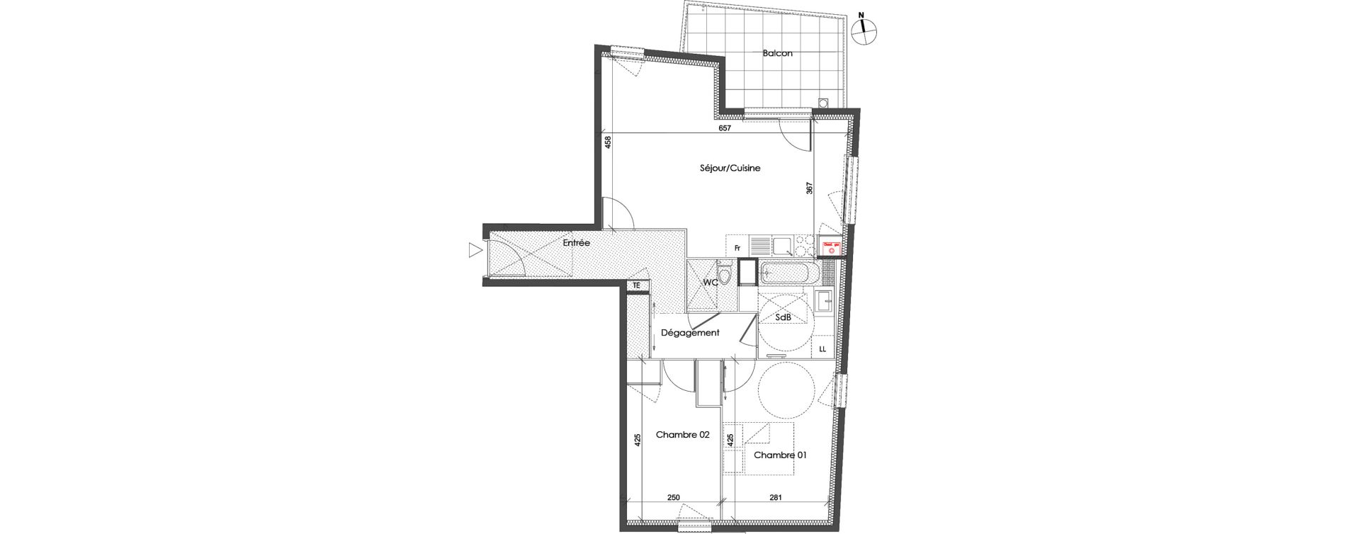Appartement T3 de 69,13 m2 &agrave; Collonges Centre