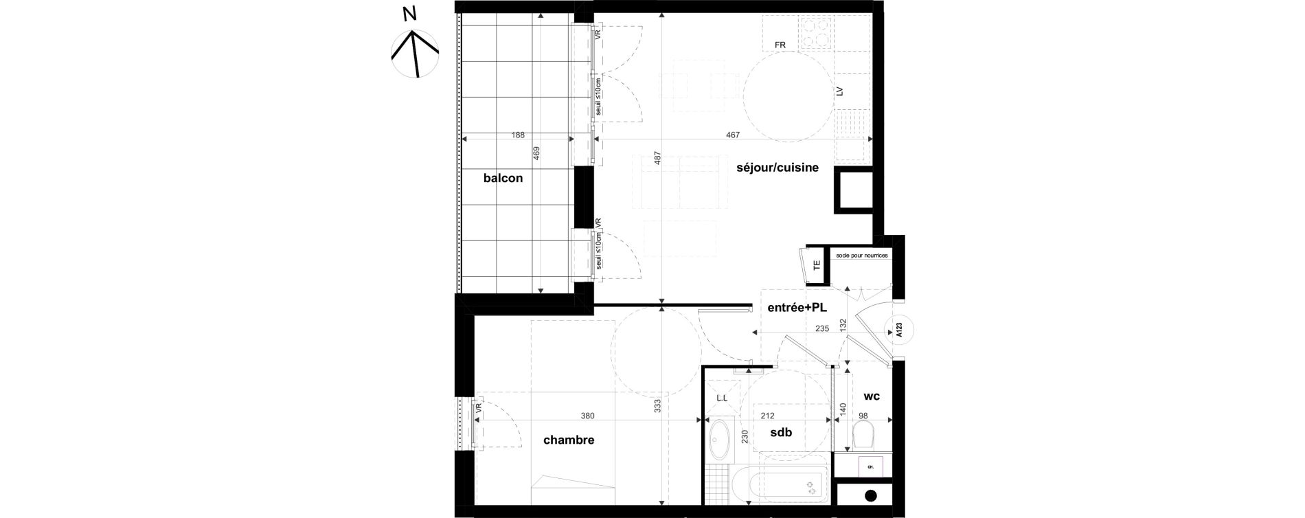 Appartement T2 de 44,03 m2 &agrave; Collonges Centre
