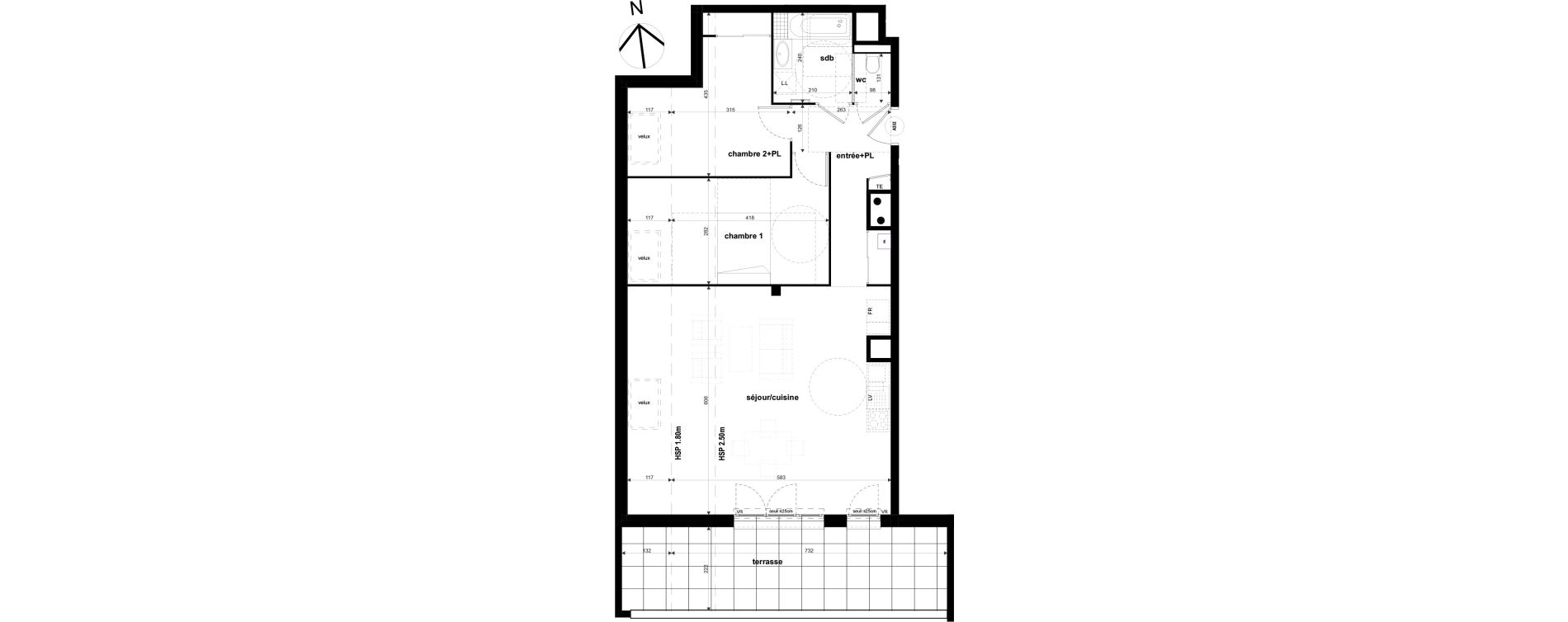 Appartement T3 de 72,48 m2 &agrave; Collonges Centre