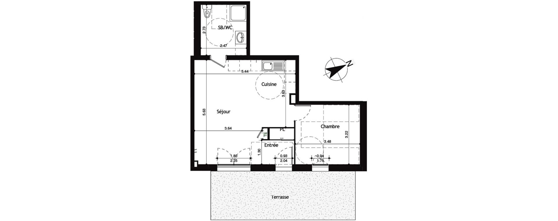 Appartement T2 de 47,71 m2 &agrave; Collonges Centre