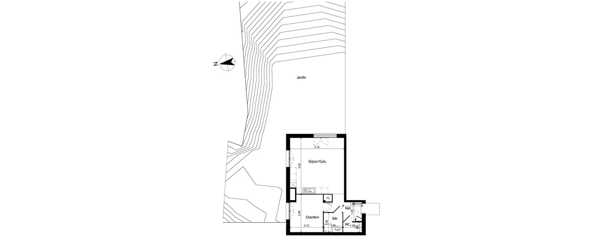 Appartement T2 de 49,37 m2 &agrave; Collonges Centre