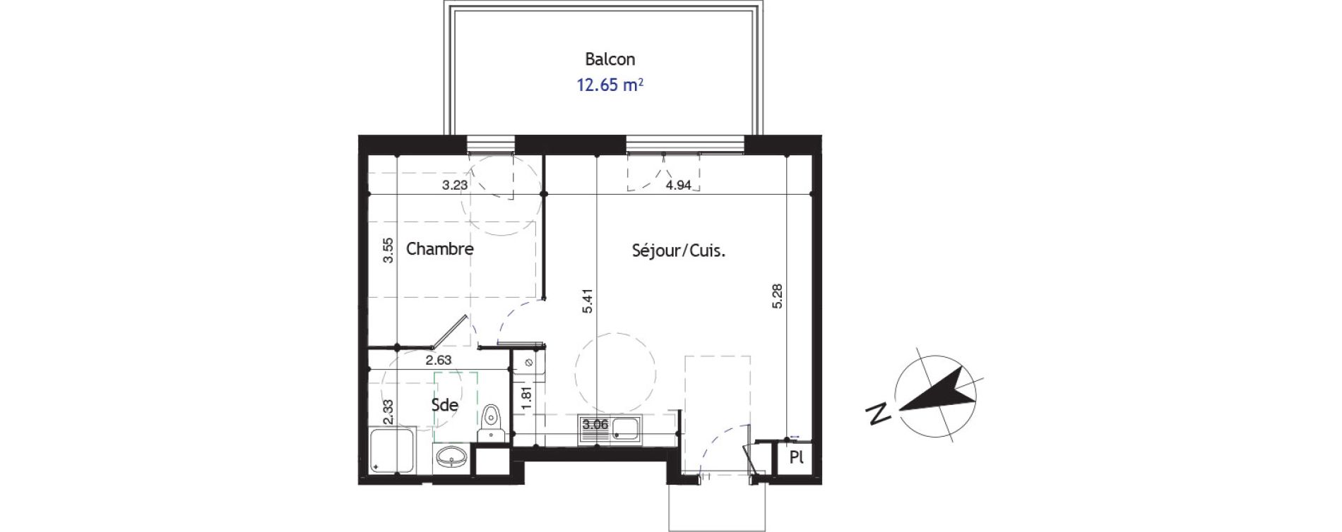 Appartement T2 de 45,90 m2 &agrave; Collonges Centre