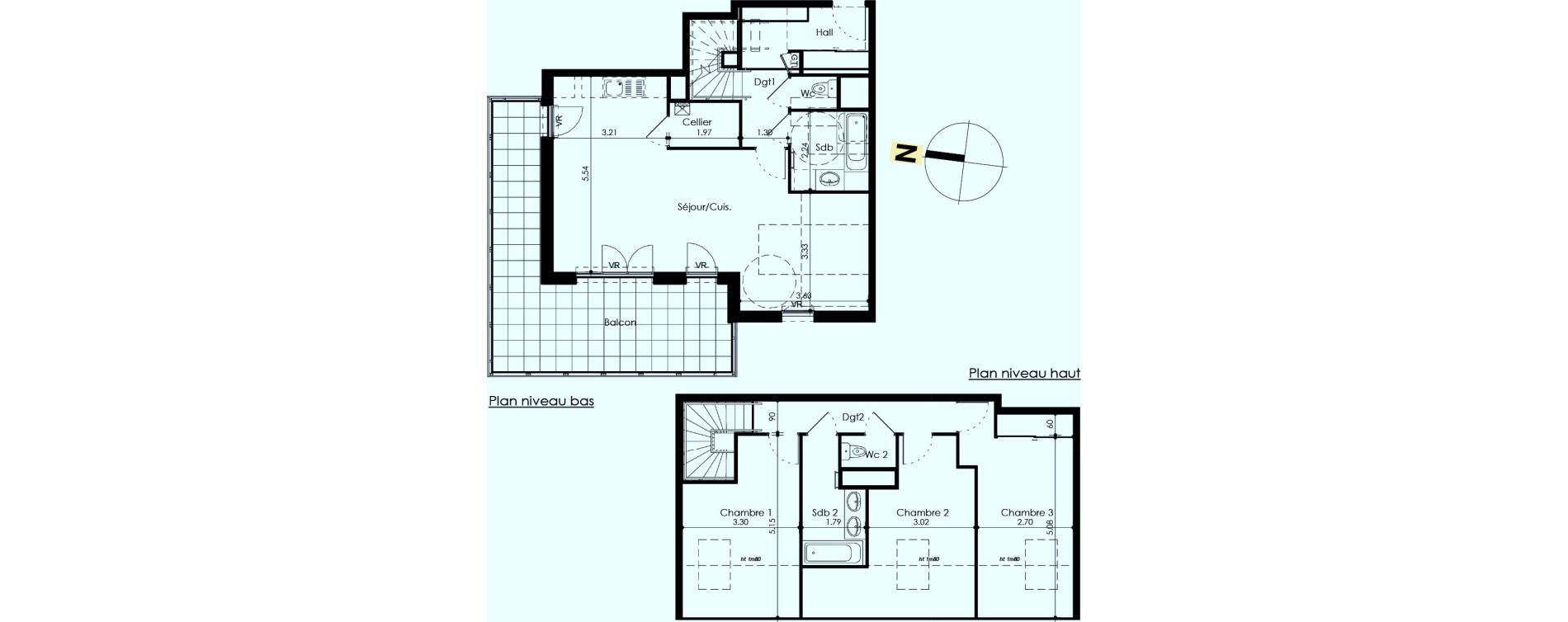 Appartement T4 de 99,48 m2 Crozet Centre